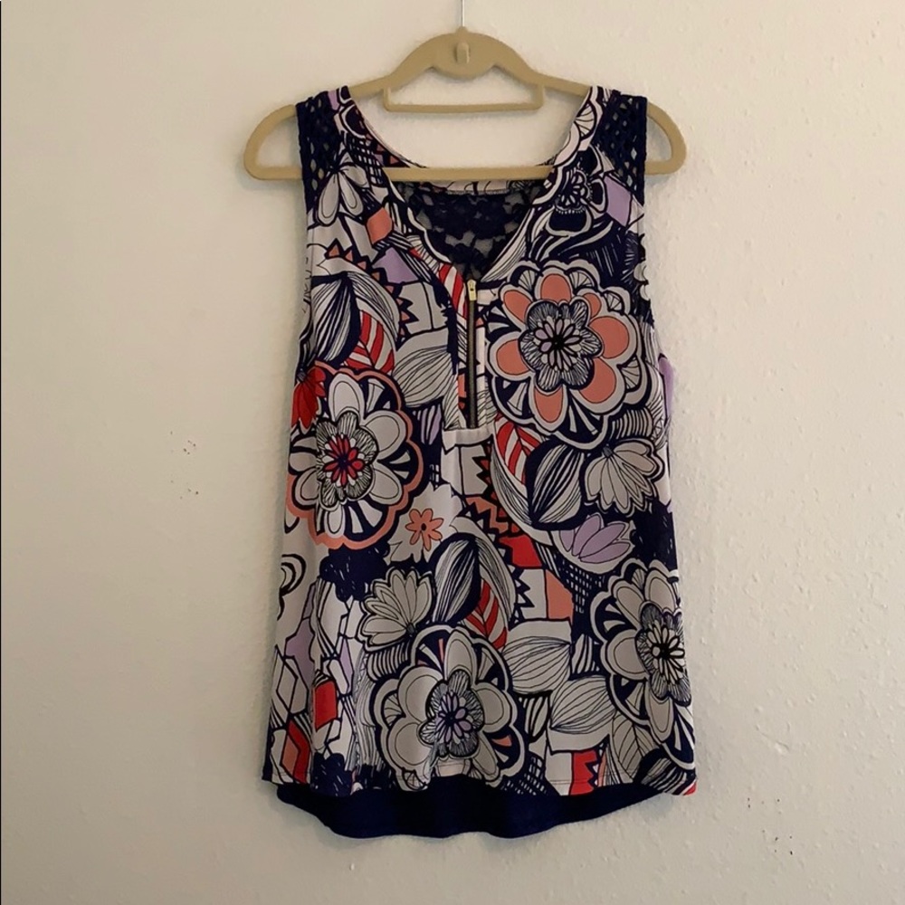 Floral sleeveless top -Express